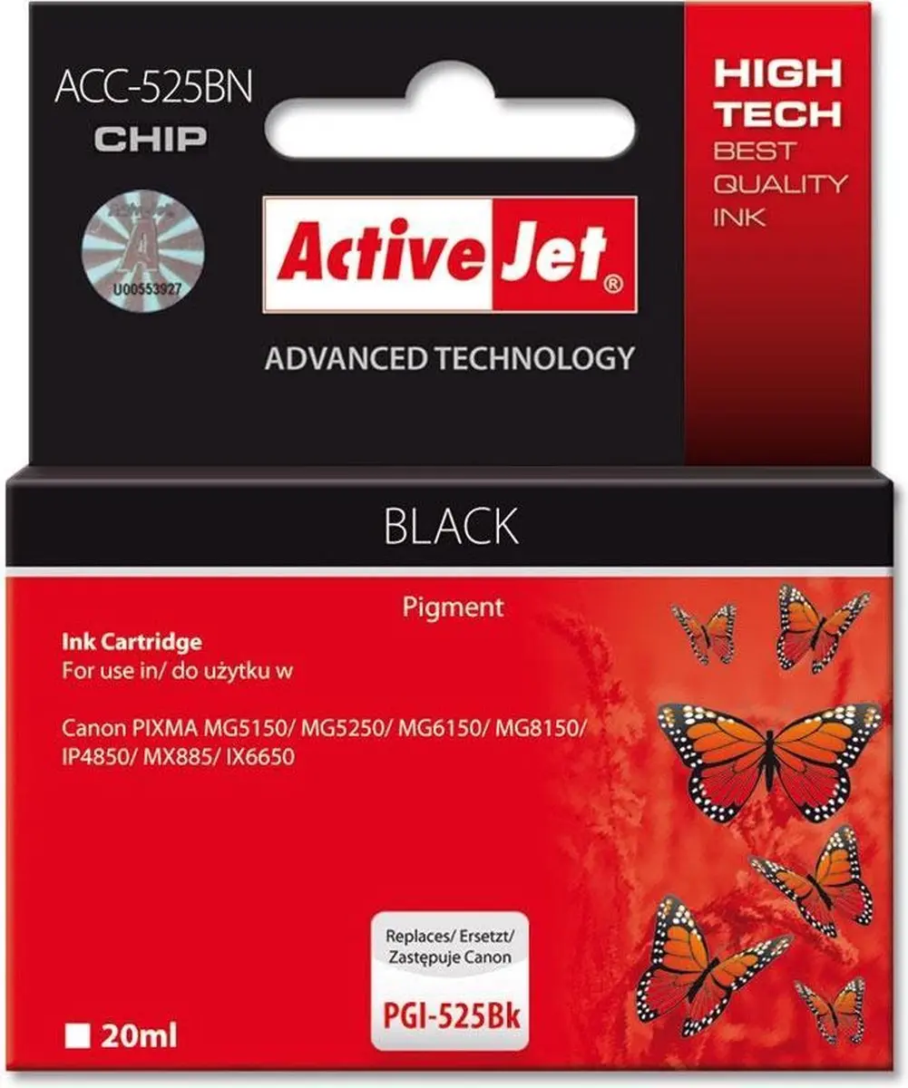 Activejet ACC-525BN Inktcartridge - Zwart - afbeelding 4 van 5