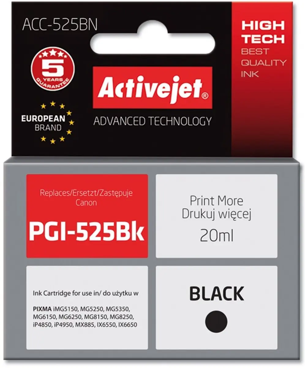 Activejet ACC-525BN Inktcartridge - Zwart - afbeelding 2 van 5