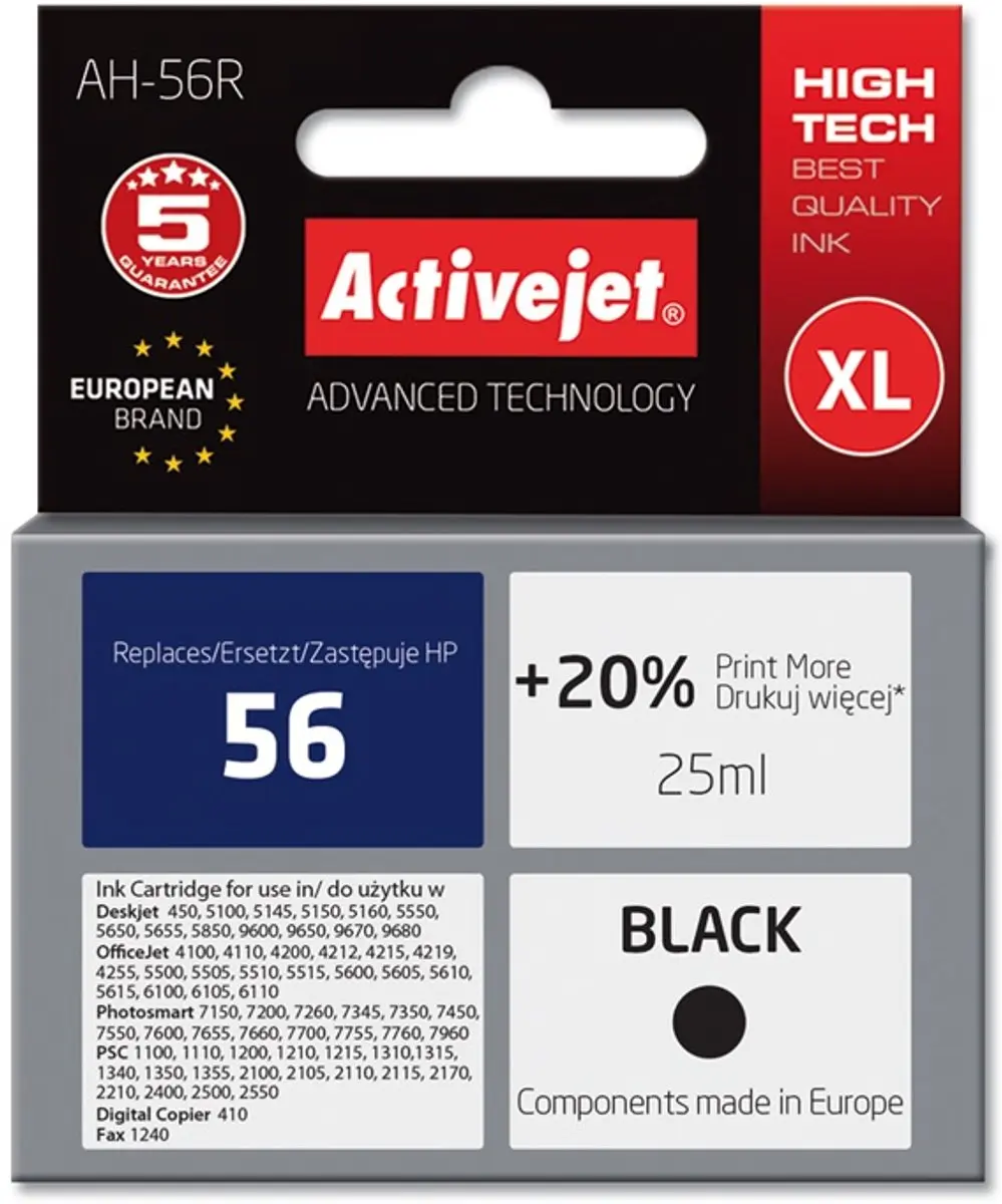 ActiveJet AH-656 Inktcartridge - 25ml - Zwart - afbeelding 2 van 6