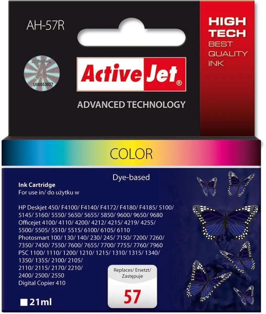 ActiveJet Inktcartridge 21ml - Cyaan/Magenta/Geel - afbeelding 3 van 4
