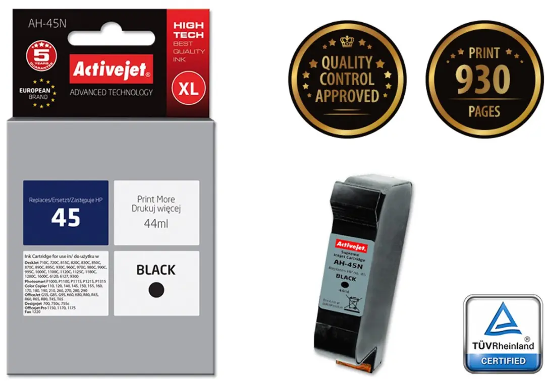 ActiveJet AH-45N Inktcartridge Zwart