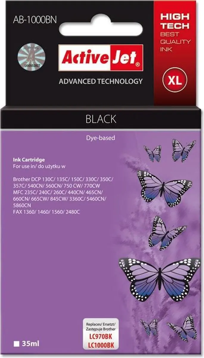 ActiveJet AB-1000BN Inktcartridge - 20ml - Zwart - afbeelding 5 van 6