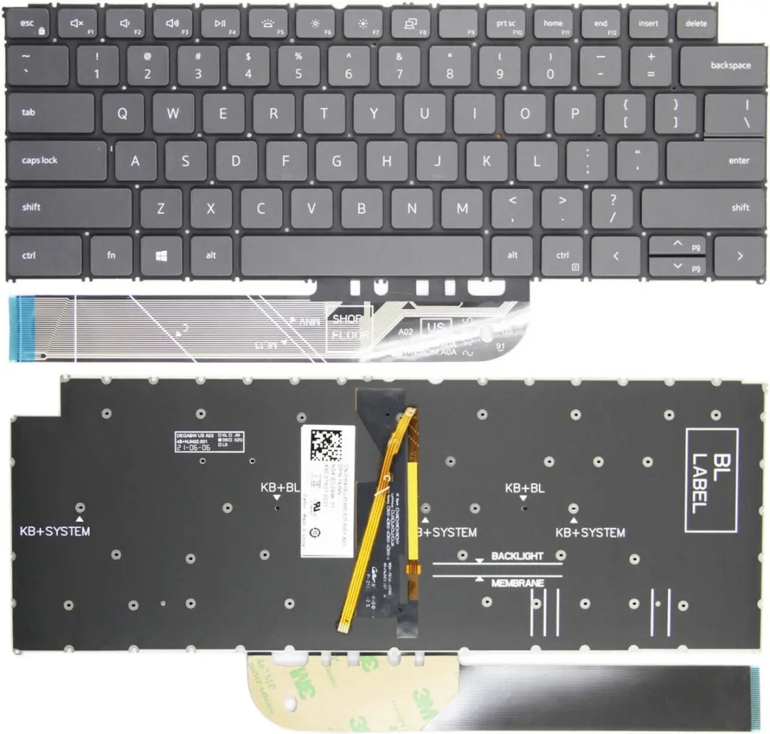 Notebook keyboard for Dell Vostro 5310 5320 Latitude 3320 3420 with backlit