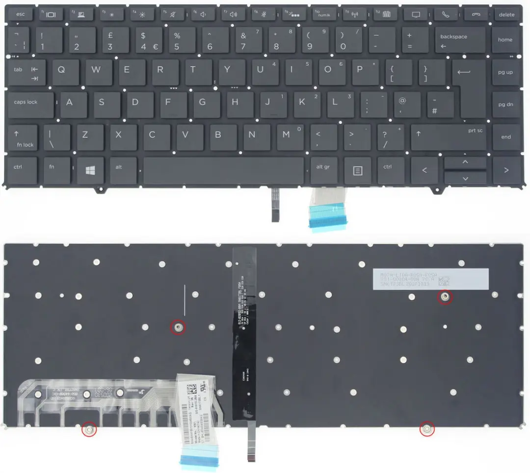 Notebook keyboard for HP Zbook Studio X360 G5 EliteBook 1050 G1 with backlit UK