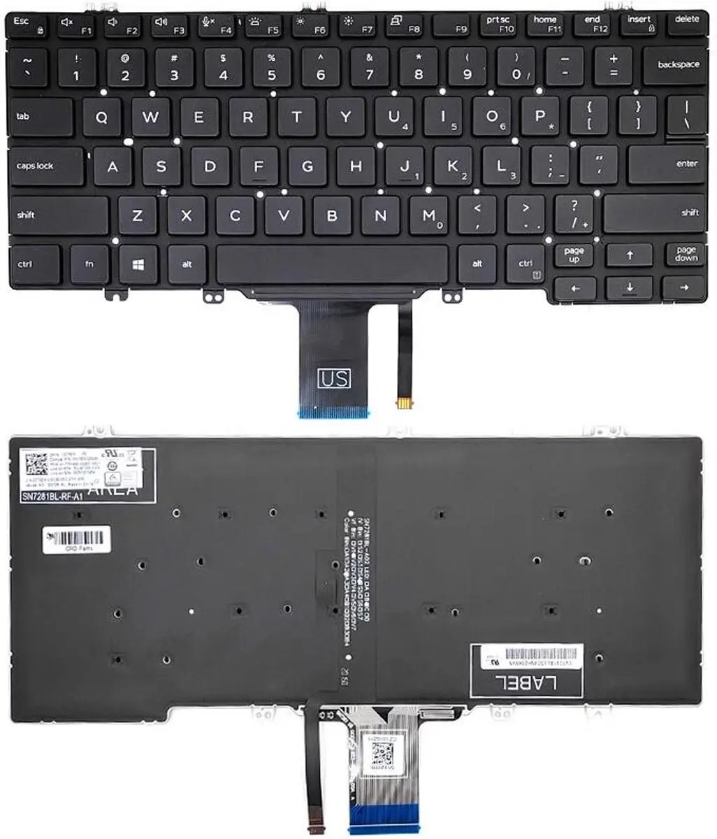 Notebook keyboard for Dell Latitude 7300 5300 2-in-1 with backlit