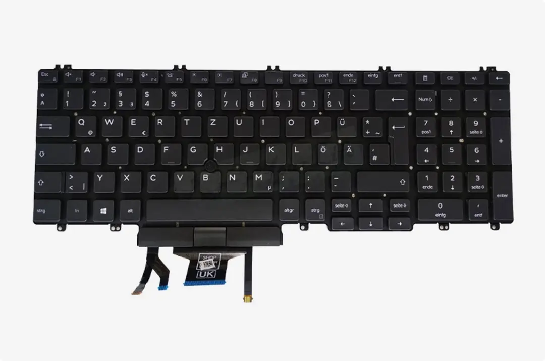 Notebook keyboard for Dell Latitude 5500 5501 Precision 3500 German with backlit