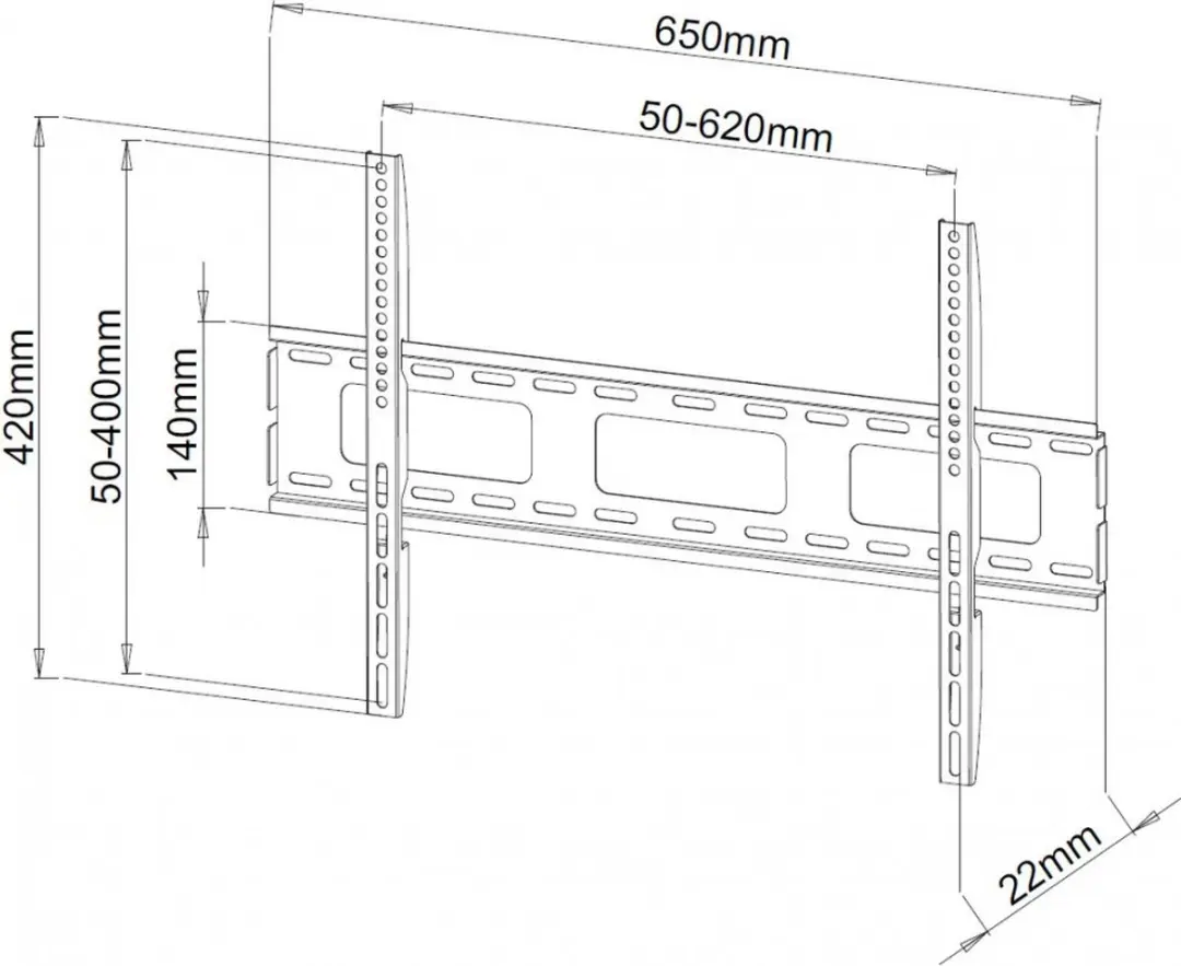 Techly ICA-PLB-132L2 TV-wandbeugel 40-65" - Zwart - afbeelding 6 van 6