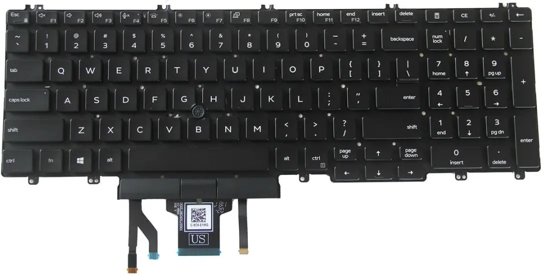Notebook keyboard for Dell Latitude 5500 5501 Precision 3500 3501 with backlit