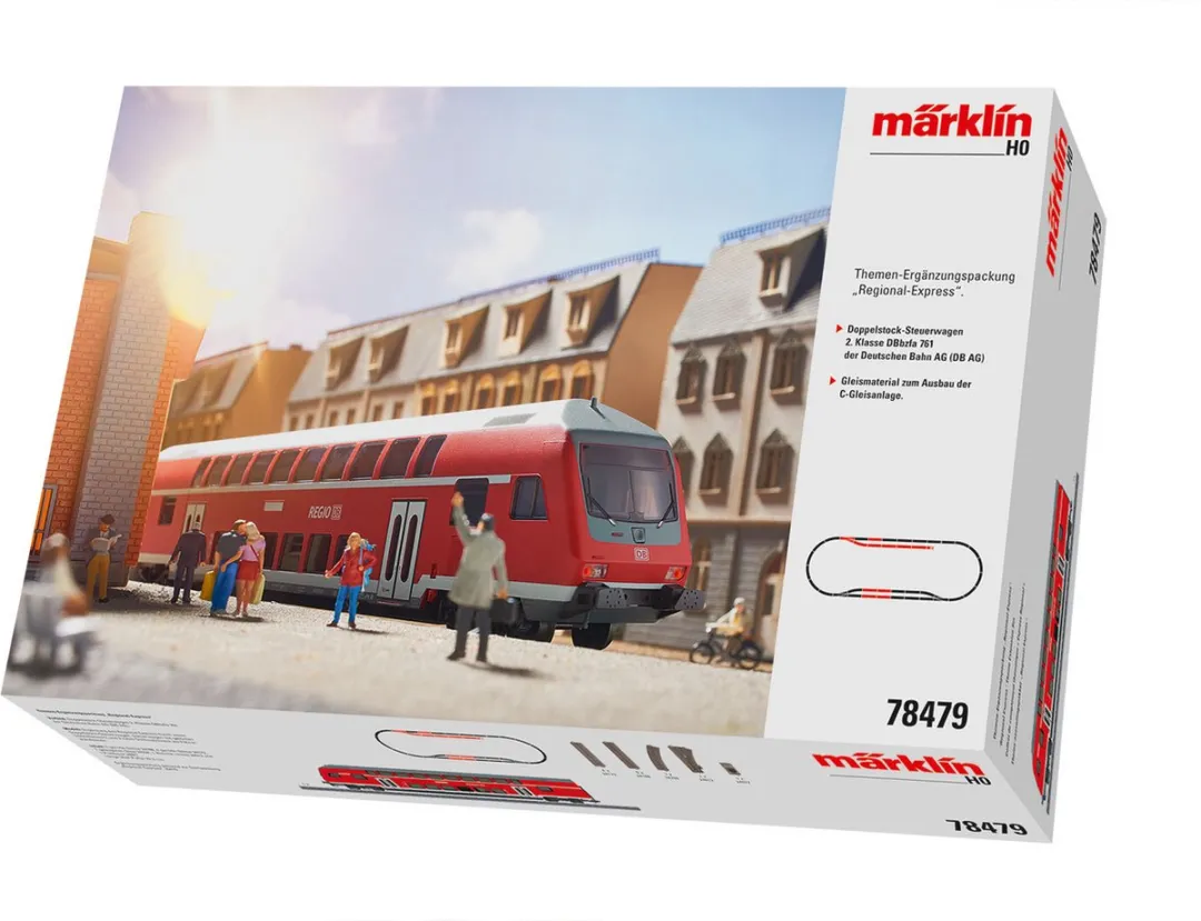 Märklin 78479 Thema-aanvullingspakket Regional Express - Schaal H0 - 12 Stuks - Rood/Zwart