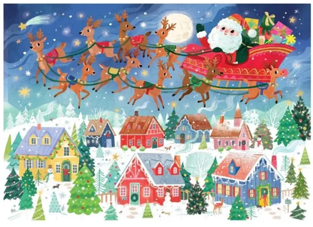Crocodile Creek Santa's Visit Puzzel - 100 Stuks - Meerkleurig