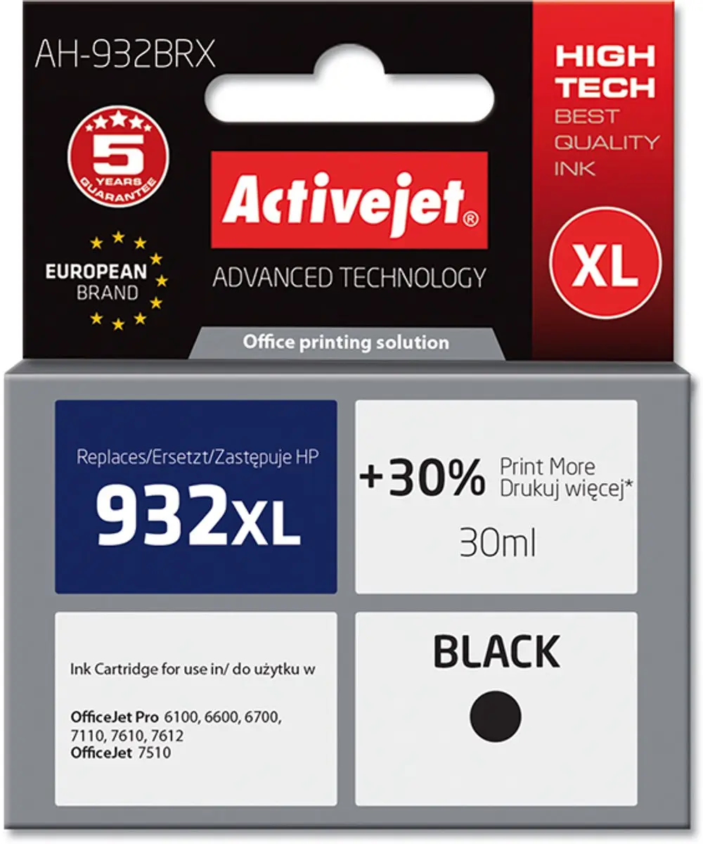 ActiveJet AH-932BRX Inktcartridge XL - Zwart - afbeelding 4 van 6