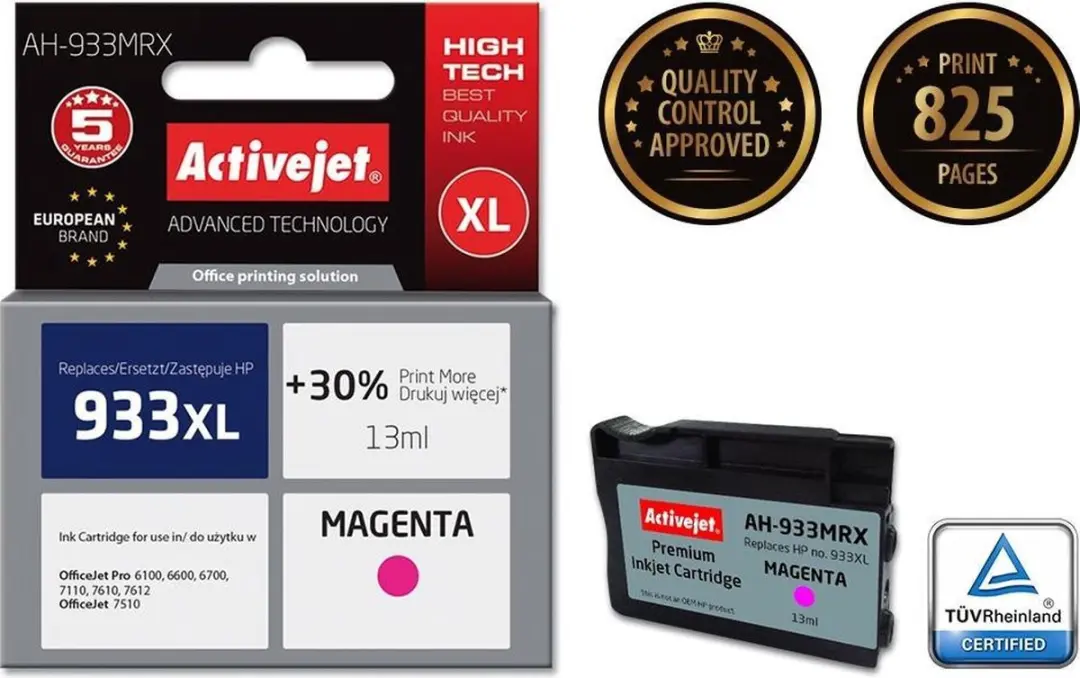 Activejet AH-933MRX Inktcartridge - Magenta - afbeelding 3 van 6