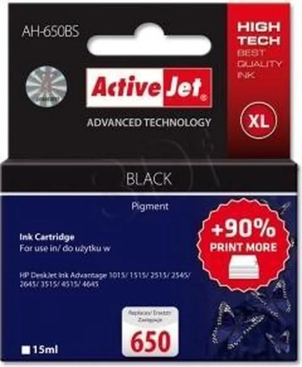ActiveJet AH-650BR Inktcartridge - Zwart - afbeelding 3 van 5