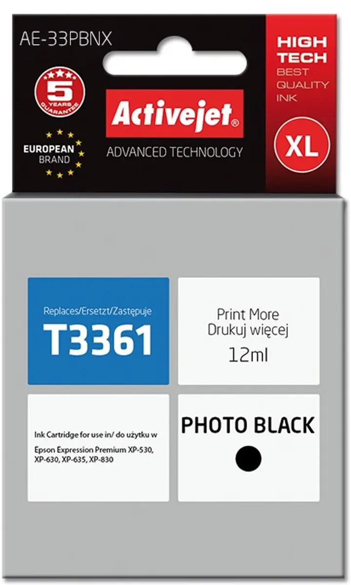 Activejet AE-33PBNX Inktcartridge 12ml