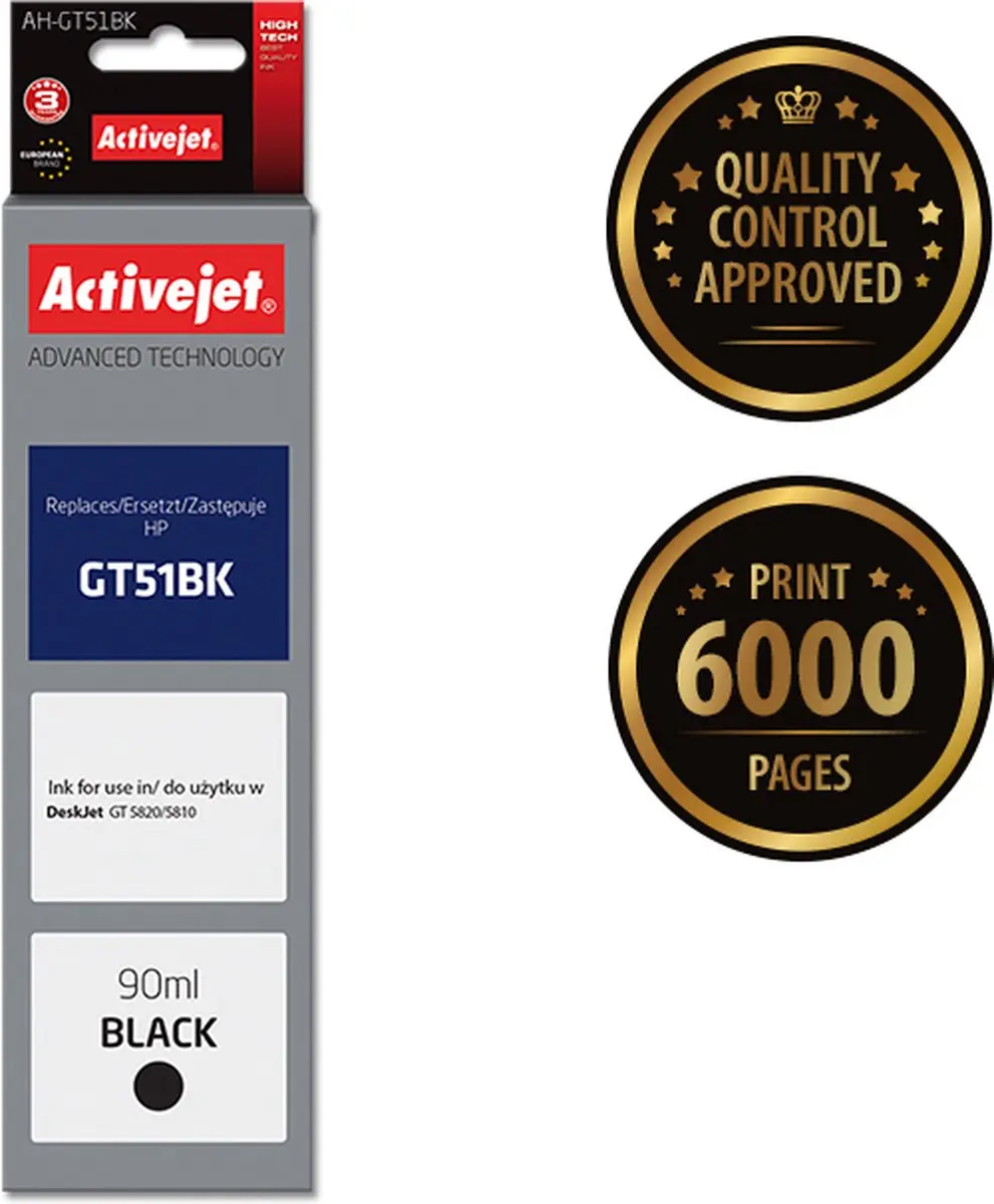 ActiveJet AH-GT51Bk Inktcartridge