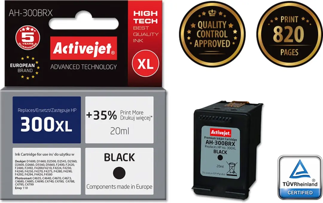 ActiveJet AH-300BRX Inktcartridge Zwart