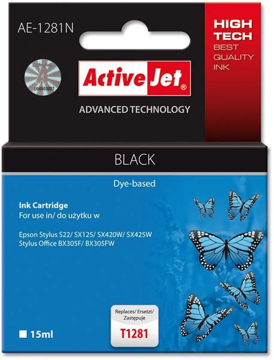 ActiveJet AE-1281N Inktcartridge - Zwart, Epson - afbeelding 3 van 5