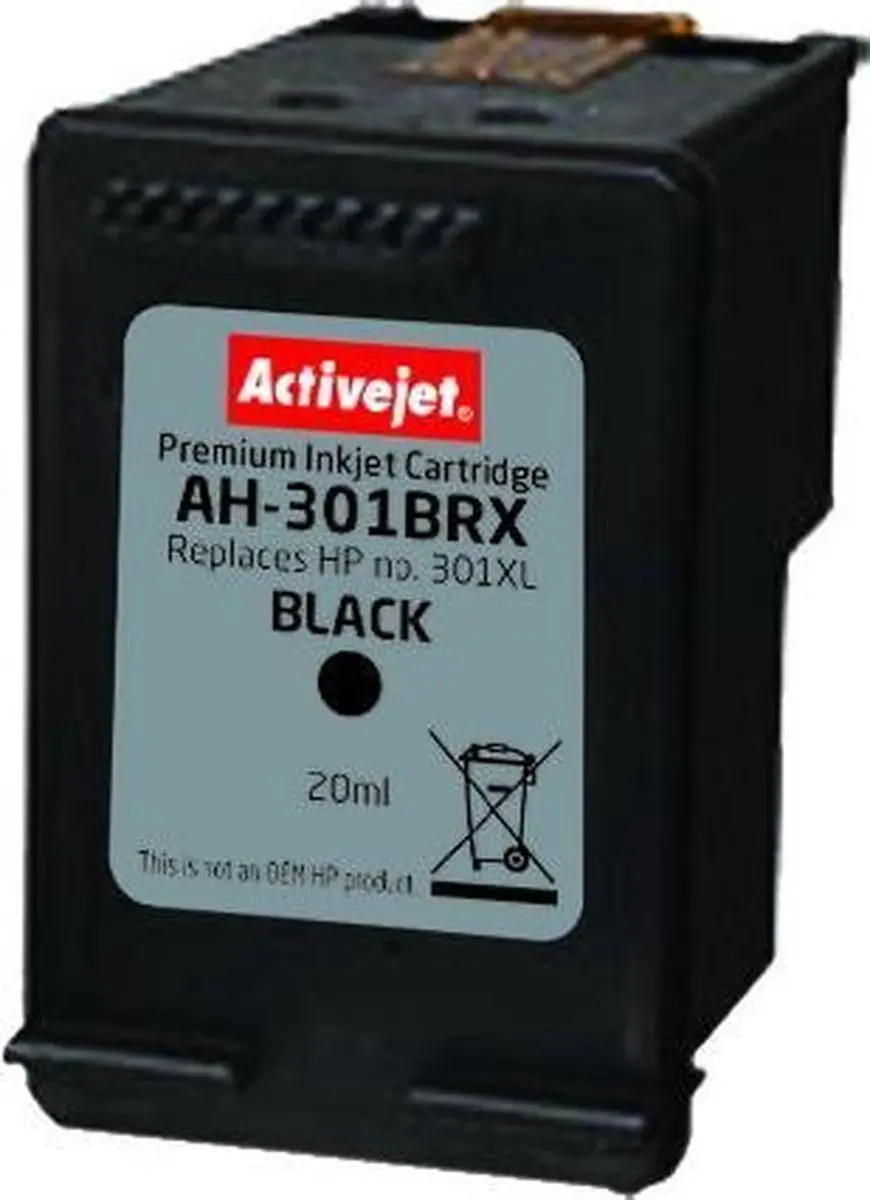 ActiveJet AH-301BRX Inktcartridge - 20 ml - Zwart - afbeelding 3 van 5