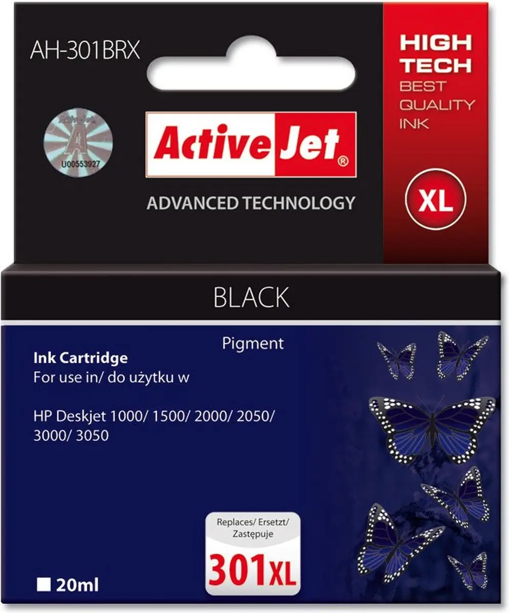 ActiveJet AH-301BRX Inktcartridge - 20 ml - Zwart - afbeelding 4 van 5