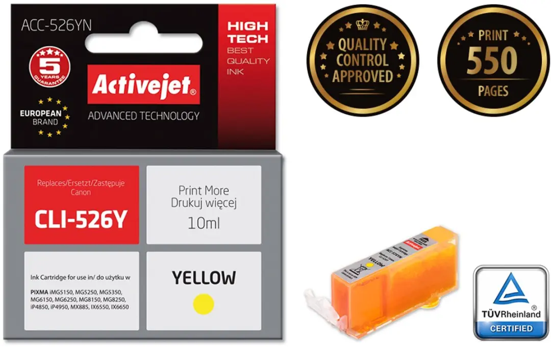 ActiveJet ACC-526YN Inktcartridge
