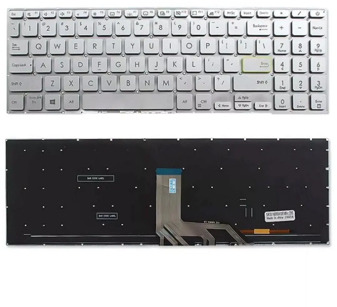 Notebook keyboard for ASUS S15 S531F K513E M513 with backlit Silver