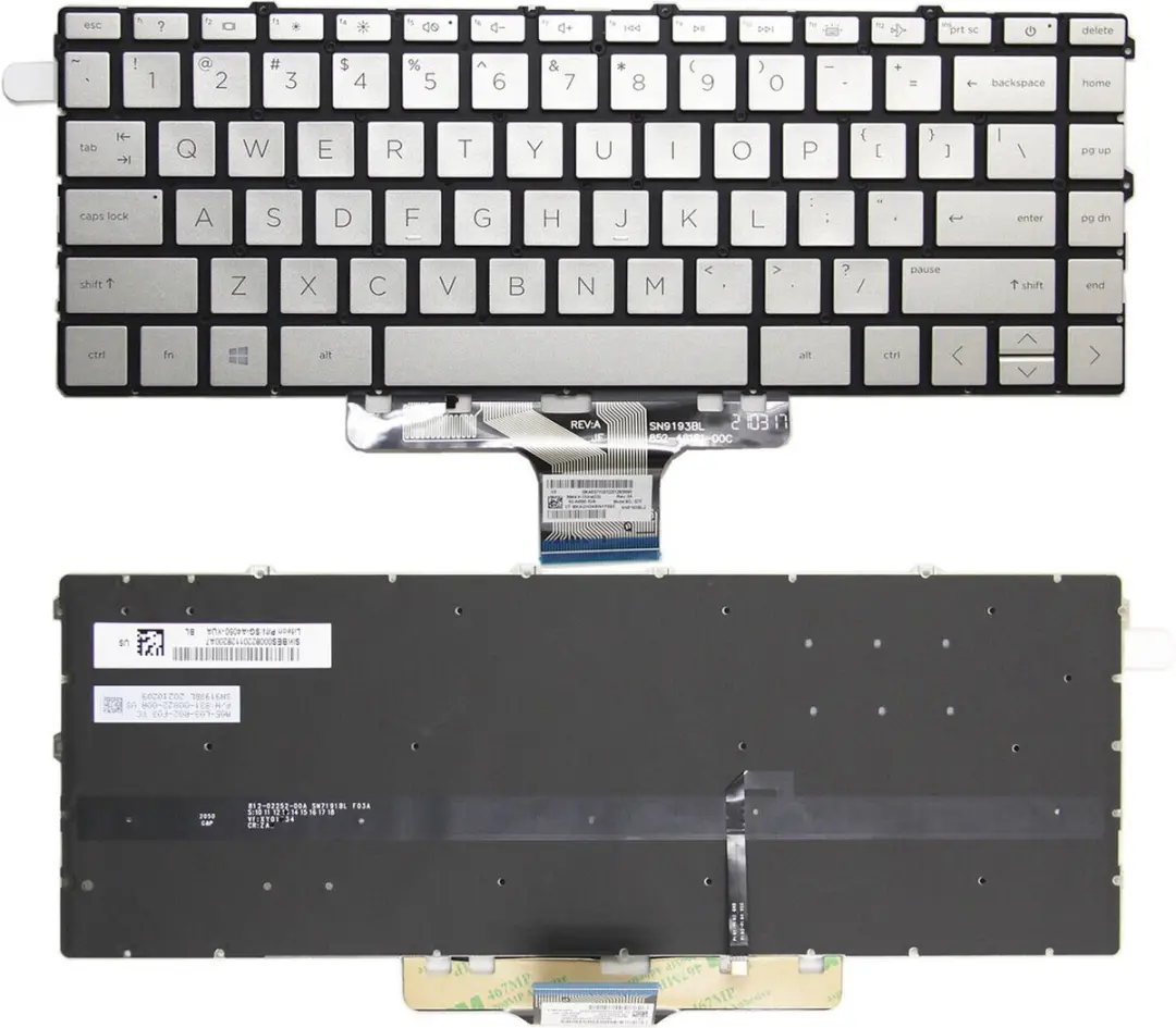 Notebook keyboard for HP Pavilion X360 14-DW 14-DV 14-EK Silver TPN-Q244