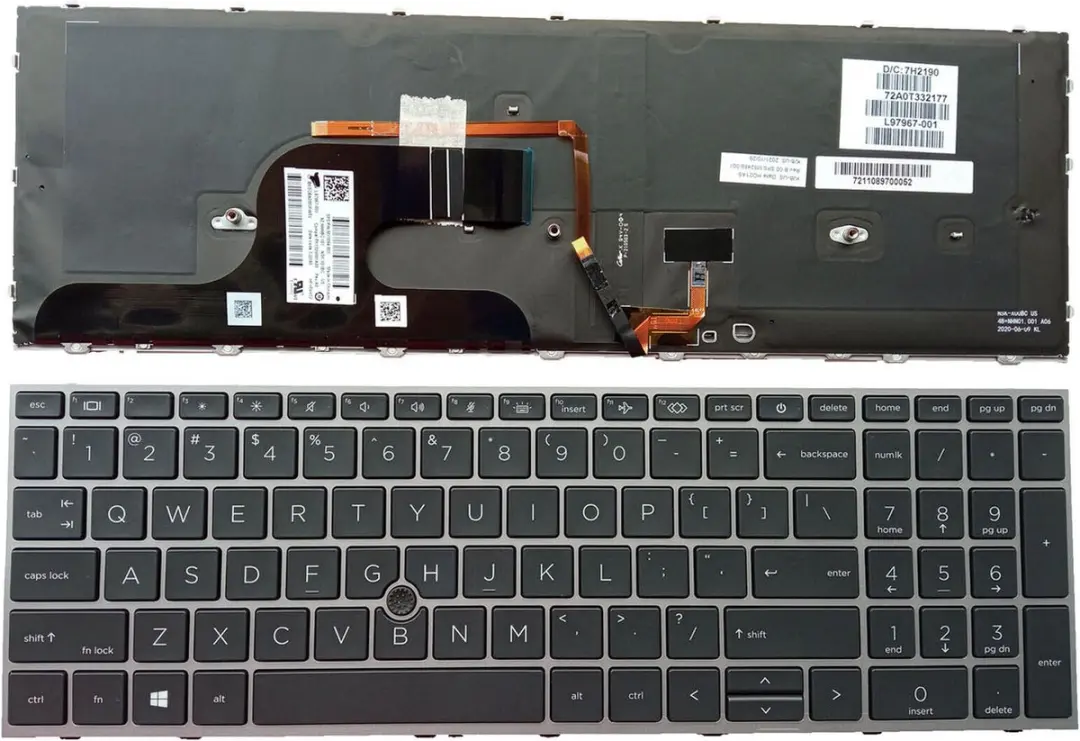 Notebook keyboard for HP ZBook Fury 15 G7 G8 with backlit
