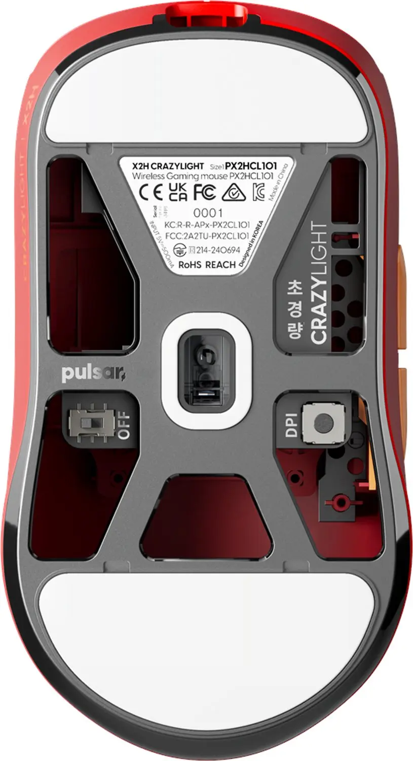 Pulsar X2H CrazyLight Mini PX2HCL103 Gamingmuis - Volcano - afbeelding 2 van 2