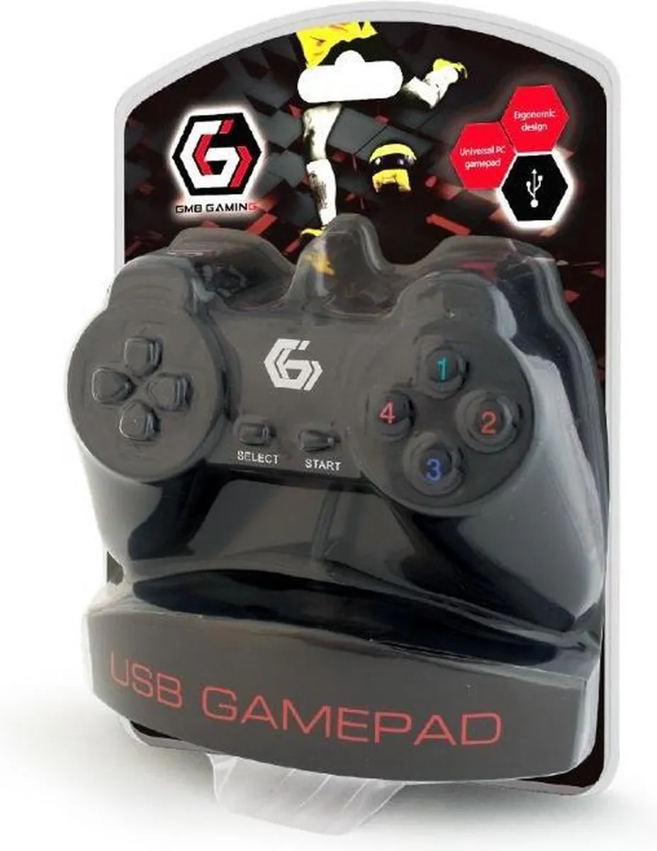 Gembird JPD-UB-01 USB Gamepad - 10 Knoppen - Zwart