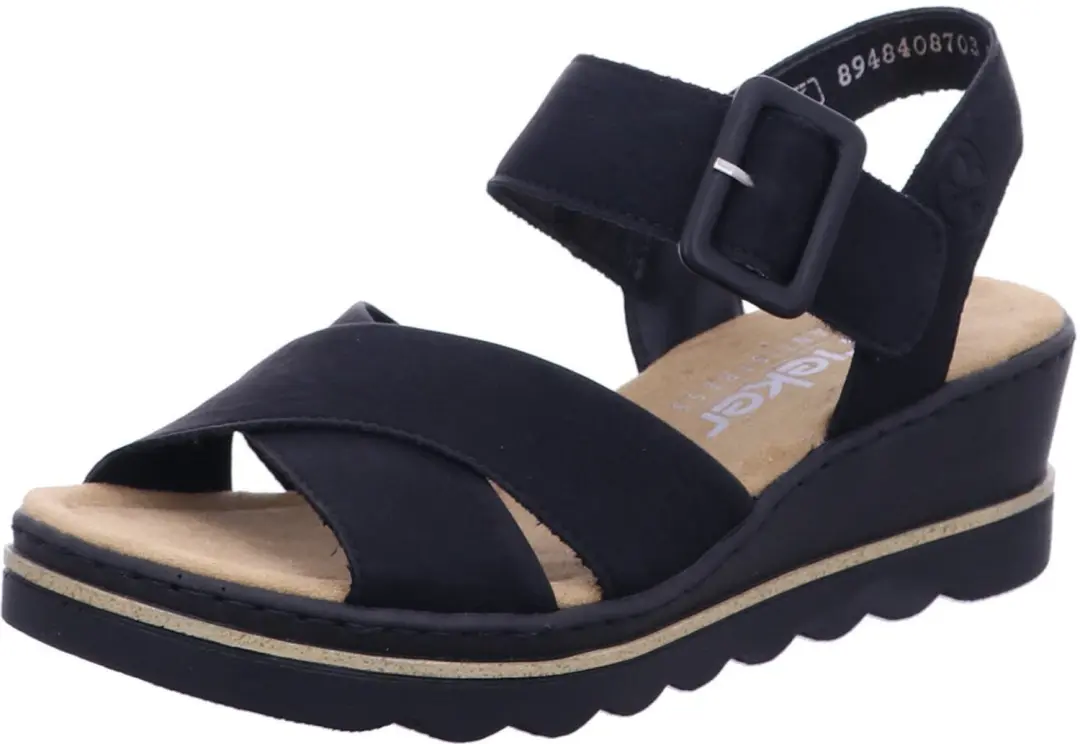Rieker dames sandalen zwart maat 41