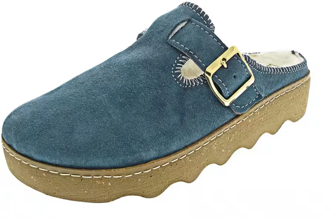 ROHDE Dames Foggia 6123 Pantoffels Lamswol 6123 Blue