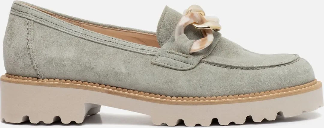 Gabor Instappers groen Suede - Dames - Maat 39