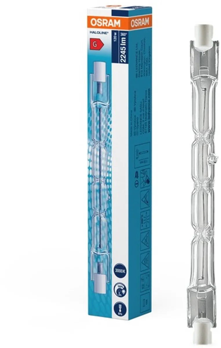 Osram Haloline Pro Halogeen Staaflamp R7s 120W - 118mm - Warm Wit