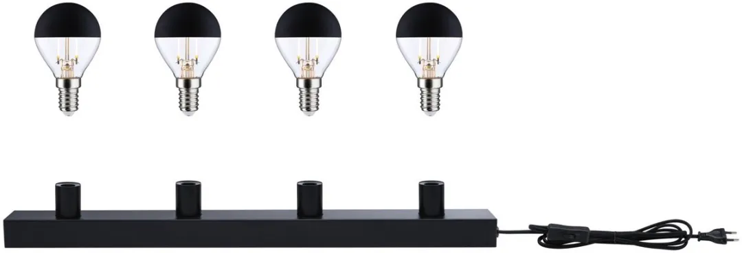 Paulmann Regula II LED-spiegellamp 4-vlammig E14 2700K - 4x250lm - Zwart - afbeelding 6 van 6