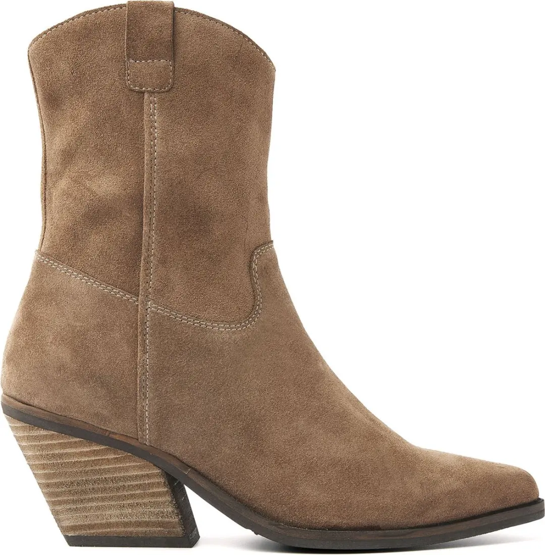 Lazamani Dames Enkellaarsjes 53.596 Taupe Maat 38