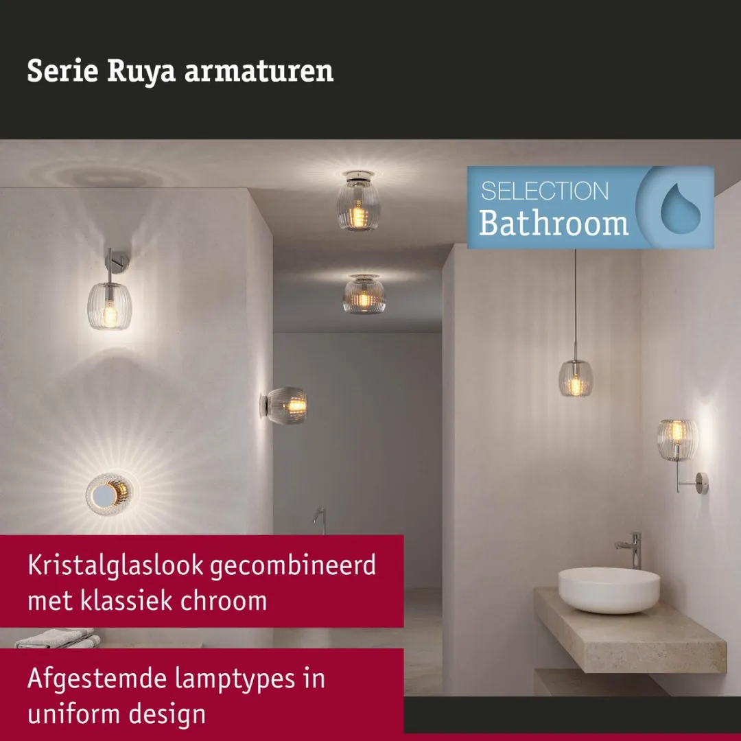 Paulmann Ruya LED Hanglamp E14 20W Glas Chroom - afbeelding 6 van 6