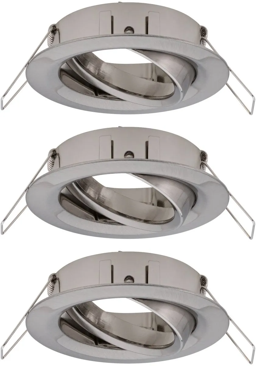 Paulmann Choose Basisset Inbouwlamp 3x10W 84mm - Staal geborsteld