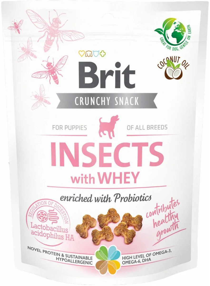 Brit Dog Crunchy Cracker Puppy Insecten Probiotica 200g