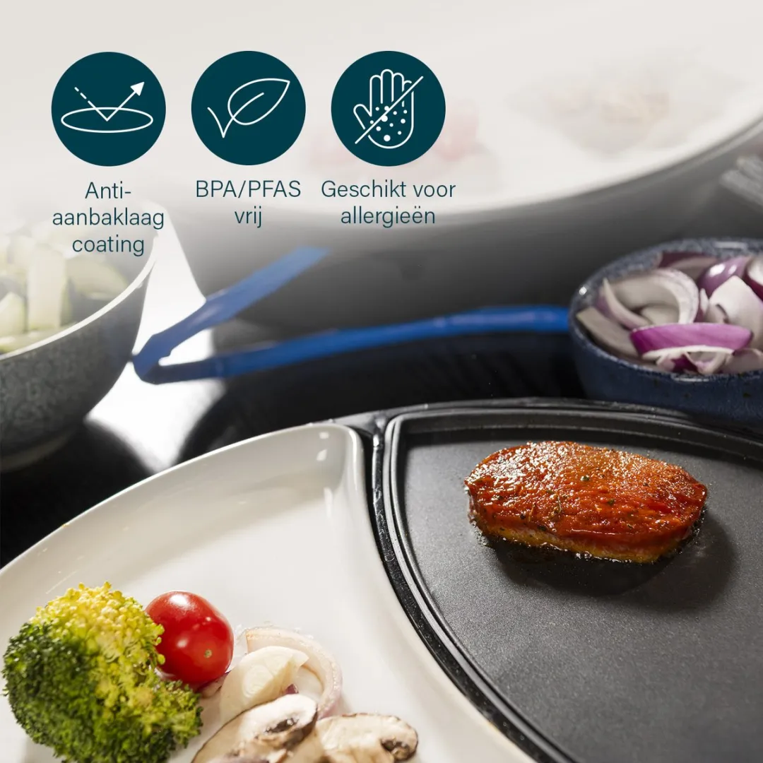 Princess Dinner4All Gourmetstel 103080 - 8 Personen - Zwart
