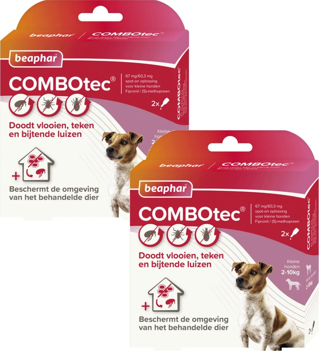 Beaphar Combotec Hond 2-10 Kg Anti-vlooienmiddel - 2 Stuks