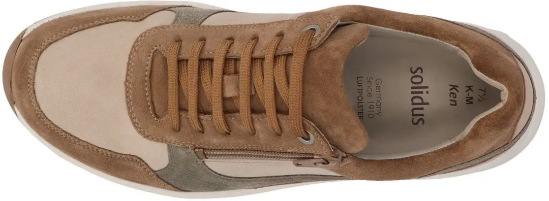 Solidus heren sneakers bruin maat 41