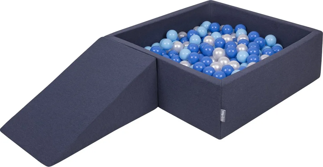 KiddyMoon Ballenbak 90x30cm Vierkant met Wig