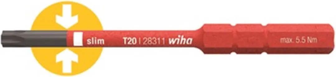 Wiha 2831-15 SoftFinish electric slimBit T10 - 75mm - 3,8Nm