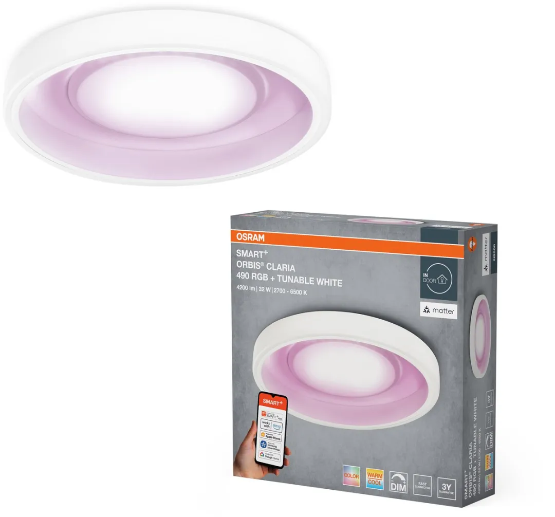 Osram SMART+ Matter Claria LED Plafondlamp 32W RGB+TW