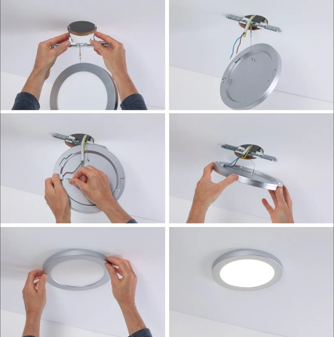 Paulmann LED-inbouwpaneel Cover-it Rond 225mm 16,5W - Zwart
