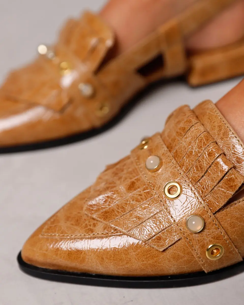 VIA VAI Jazz Tammi Slingbacks dames - Cognac - Maat 39 - afbeelding 5 van 6