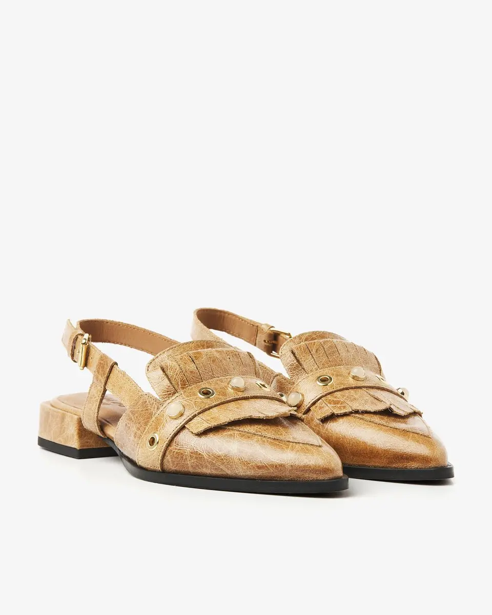 VIA VAI Jazz Tammi Slingbacks dames - Cognac - Maat 39 - afbeelding 2 van 6