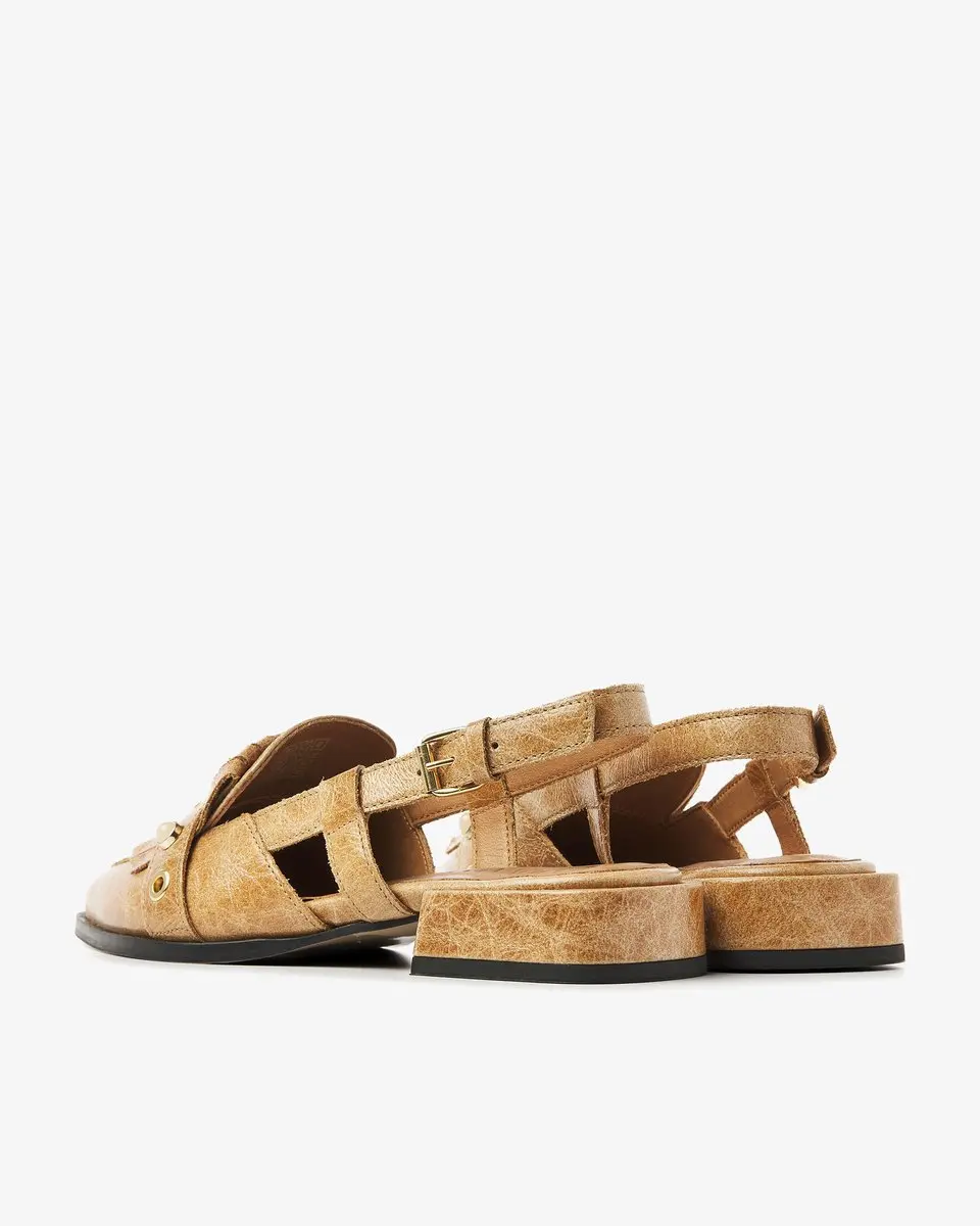 VIA VAI Jazz Tammi Slingbacks dames - Cognac - Maat 39 - afbeelding 4 van 6