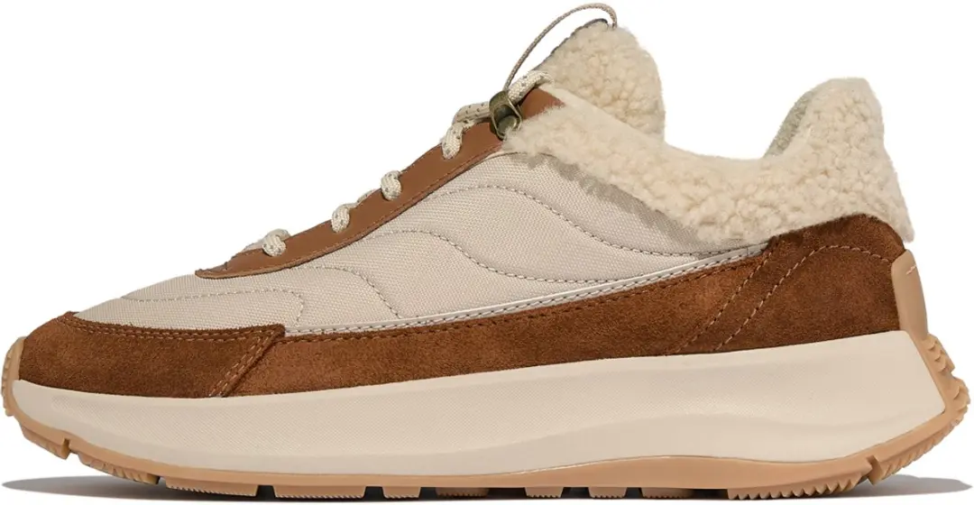 FitFlop F-Mode Flow Shearling-Mix Sneakers - Bruin - 42 - afbeelding 3 van 6