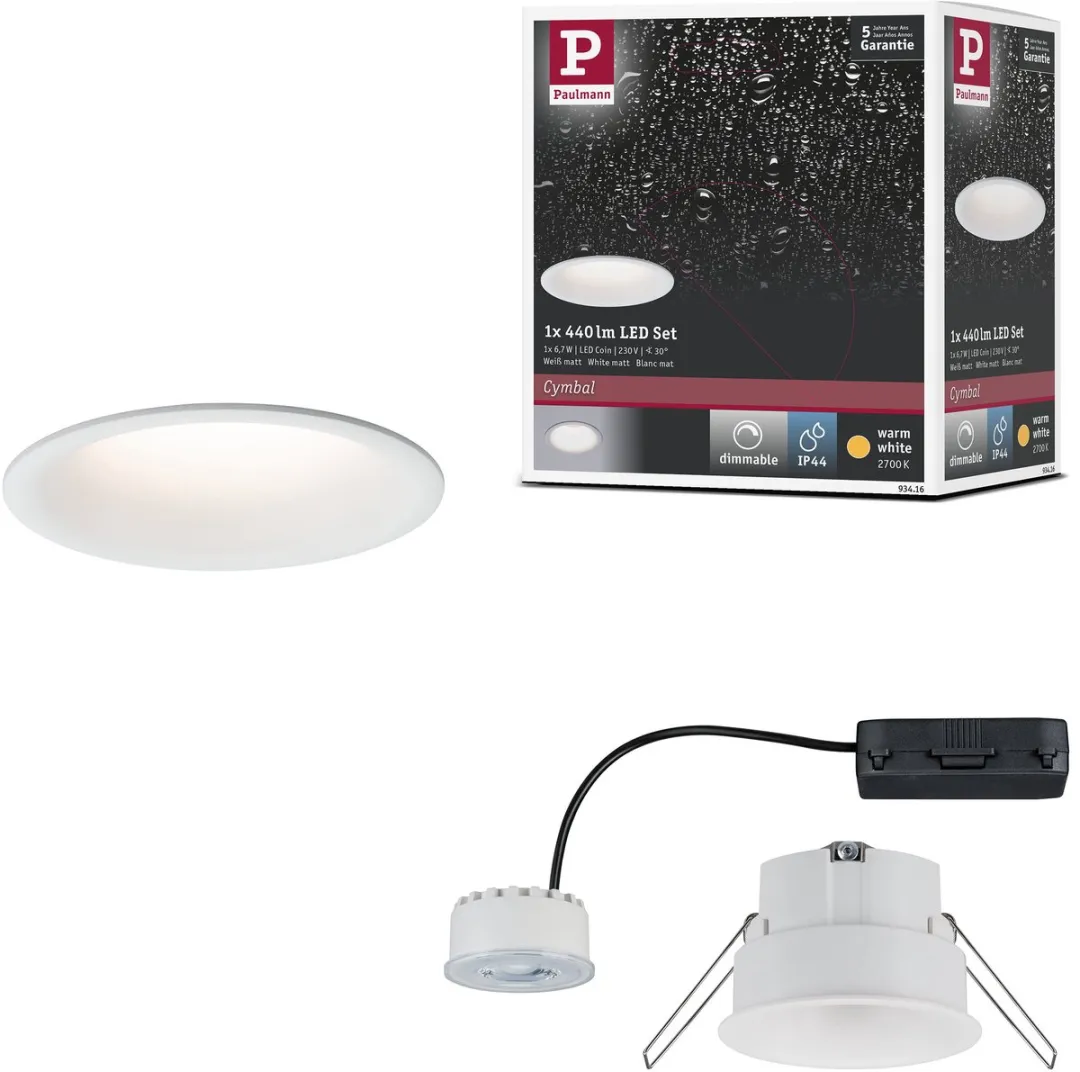 Paulmann Cymbal Coin LED-inbouwlamp 6,7W 430lm 2700K